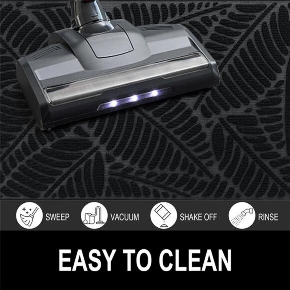 Waterproof Doormat, Sturdy Natural Rubber Front Indoor Mat, Non Slip Low Profile - Picture 5 of 8